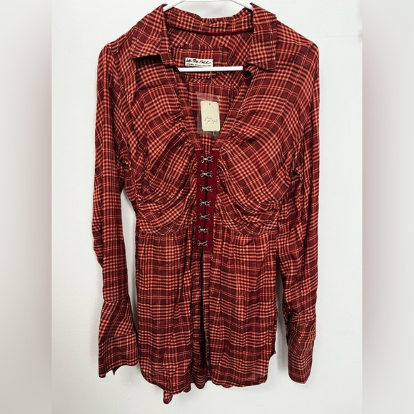 We The Free Tops - We The Free - Red Plaid Shirt